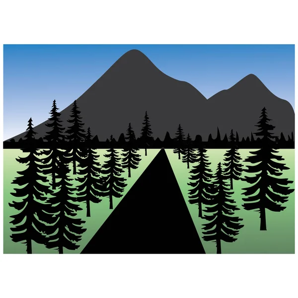 Mountains Landscape Vector Illustration Design — Stock Vector
