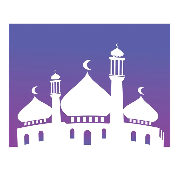 Ilustrasi Masjid Latar Belakang Abstrak Vektor Ramadan Desain Simbol - Stok Vektor
