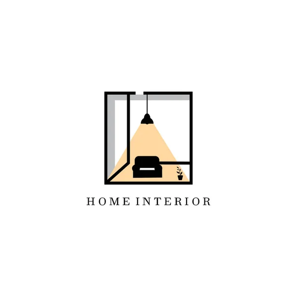 Interior Abstract Logo Design House Vector Illustration Vector Graphics