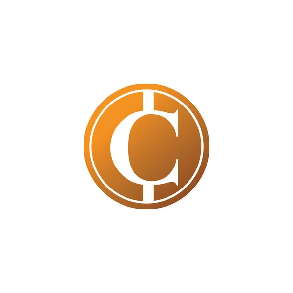 Logo Šablony Kruh Měny Ilustrace Design Vektor — Stockový vektor