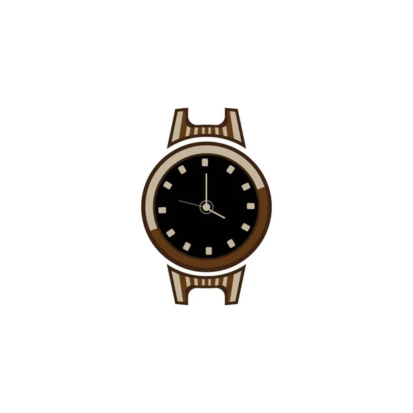 Horloge Logo Pictogram Illustratie Ontwerp Bedrijf Vector — Stockvector
