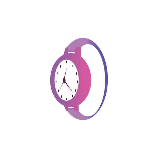 Horloge Logo Pictogram Illustratie Ontwerp Bedrijf Vector — Stockvector