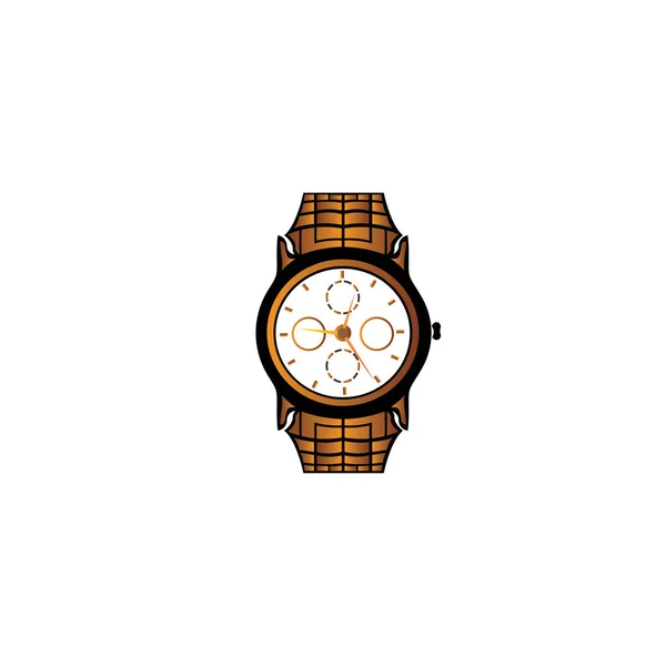 Zegarek Logo Ikona Ilustracja Projekt Firma Wektor — Wektor stockowy