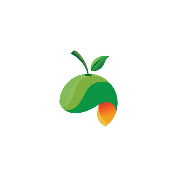 Манго Логотип Шаблон Цветовой Дизайн Векторной Иллюстрации — стоковый вектор