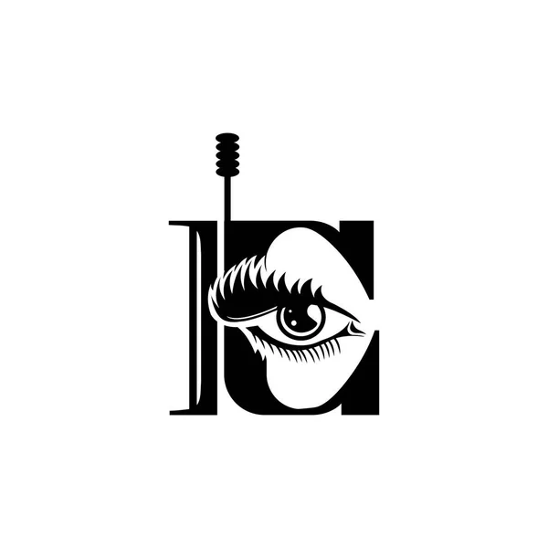 Litera Oko Logo Wektor Kosmetyczny Projekt Ilustracja — Wektor stockowy