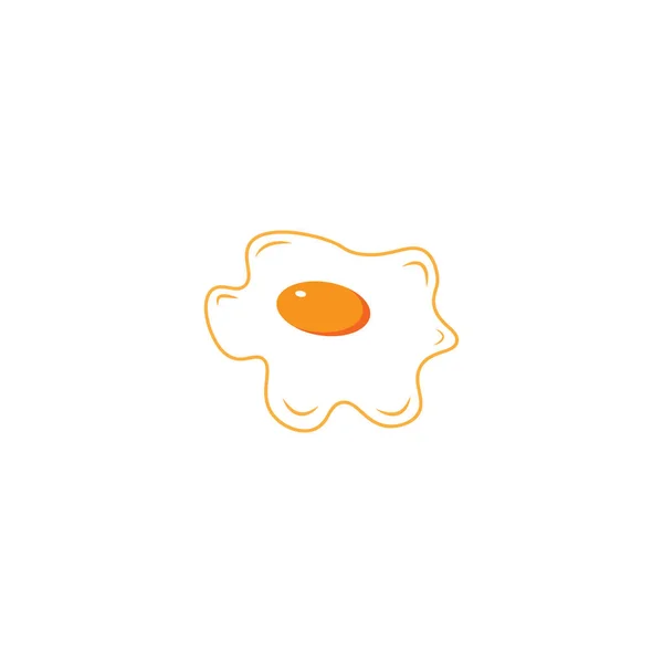 Göz Yumurtası Ikonu Besin Vektörü Çizimi Tasarımı — Stok Vektör