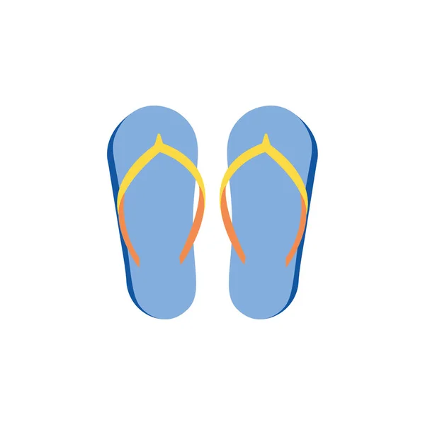 Sandalen Symbol Design Vektor Farbe Illustration — Stockvektor