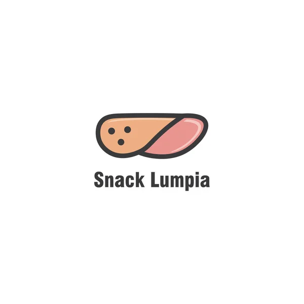 Lanche Kebab Alimento Logotipo Design Vetor Ilustração — Vetor de Stock