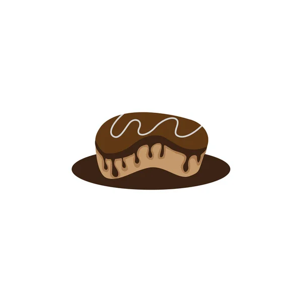 Логотип Шоколадного Хлеба Дизайна Векторной Иллюстрации Пищевой Компании — стоковый вектор
