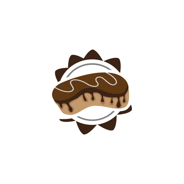 Chokladbröd Logotyp För Livsmedelsföretag Vektor Illustration Design — Stock vektor