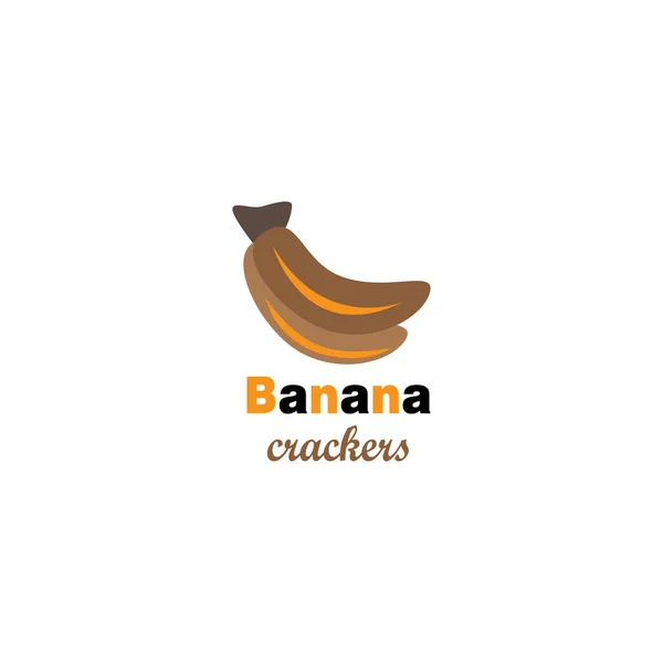 Logotipo Plátano Para Snack Empresa Alimentos Vector Ilustración Diseño — Archivo Imágenes Vectoriales