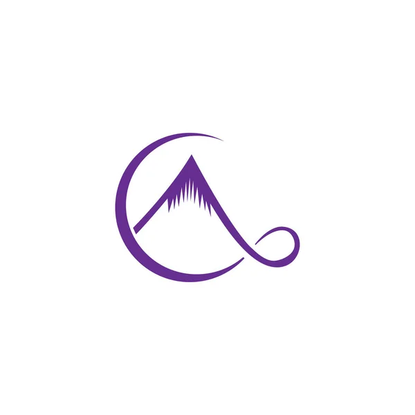 Montanha Logotipo Design Abstrato Vetor Ilustração — Vetor de Stock