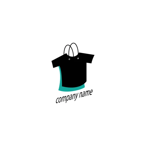 Camiseta Logotipo Plantilla Ilustración Bolsa Compras Diseño Vector Abstracto — Vector de stock