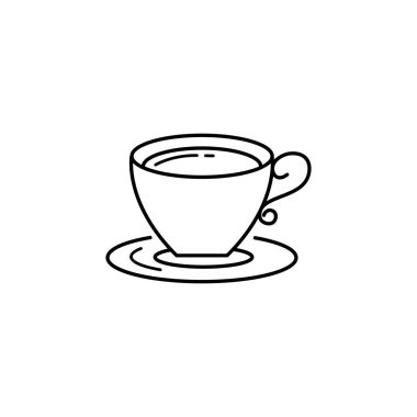 Kahve fincanı logo simgesi çizimi çizimi çizimi çizimi