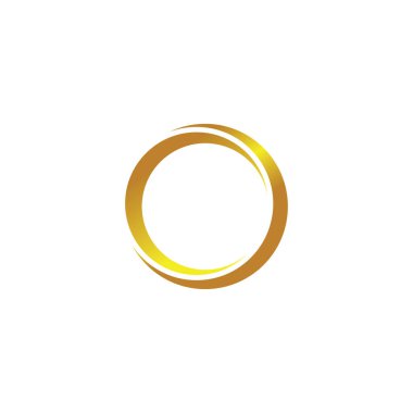 halka logosu şablon dairesi 3d tasarım altın vektör çizimi