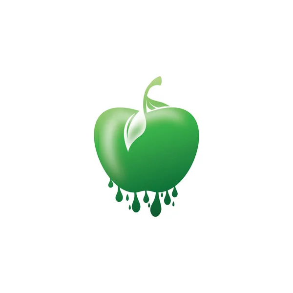 Свіже Яблуко Іконка Логотип Дизайн Векторні Ілюстрації — стоковий вектор