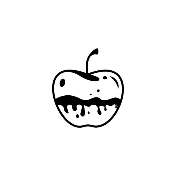 Pomme Logo Lait Illustration Vecteur Abstrait Design — Image vectorielle