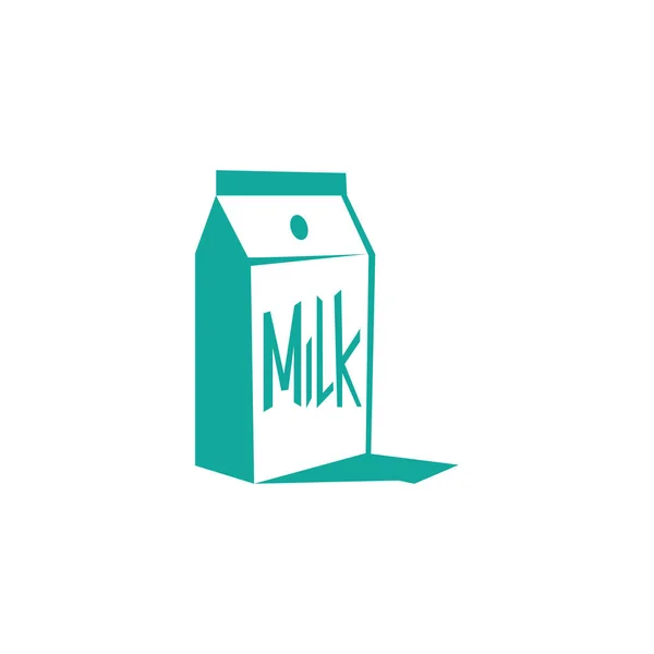 Latte Scatola Logo Modello Icona Disegno Vettore Astratto Illustrazione — Vettoriale Stock