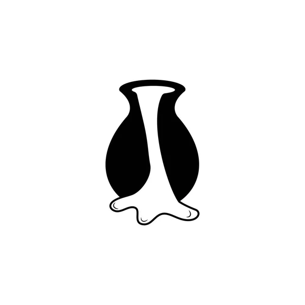 Milk Jug Icon Logo Design Natural Vector Illustration — Stock Vector