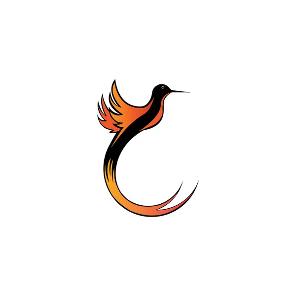 Logo Pájaro Diseño Web Círculo Vector Ilustración — Vector de stock