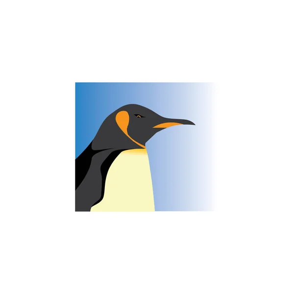 Penguen Logosu Hayvan Tasarımı Doğal Vektör Çizimi — Stok Vektör