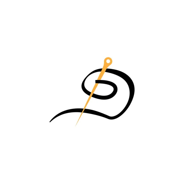 Carta Logotipo Modelo Design Empresa Vetor Ilustração Agulha —  Vetores de Stock