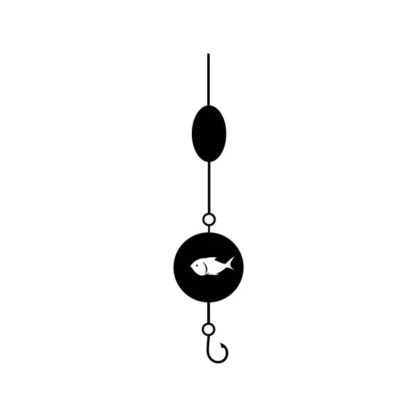 Fish Fishing Hook Design Vector Illustration — Stock Vector