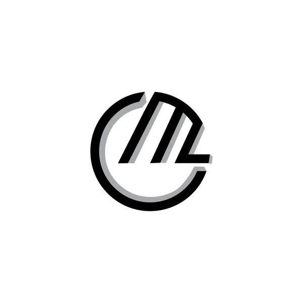 Logotipo Iniciales Diseño Plantilla Círculo Línea Vector Ilustración — Vector de stock