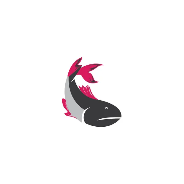 Pesce Logo Modello Disegno Vettoriale Illustrazione Astratta — Vettoriale Stock