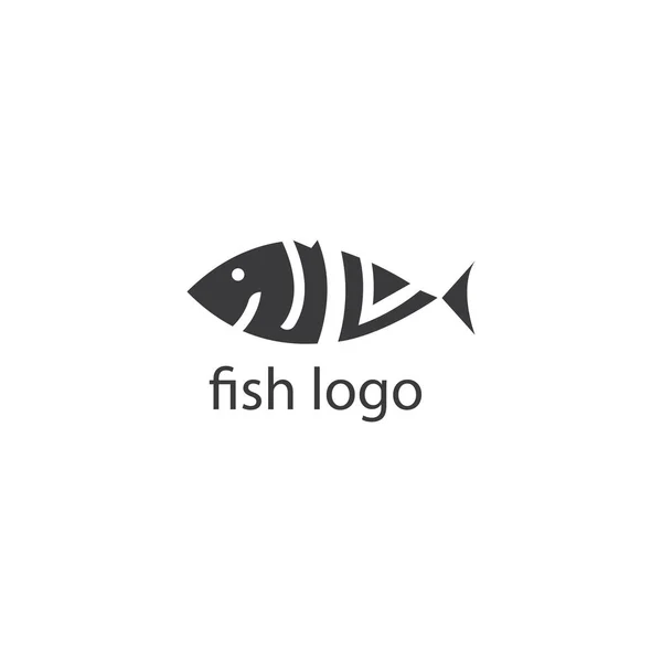 Рибний Логотип Дизайн Шаблону Векторна Абстрактна Ілюстрація — стоковий вектор