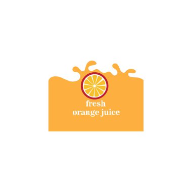 portakal suyu logosu tasarımı içecek vektör çizimi
