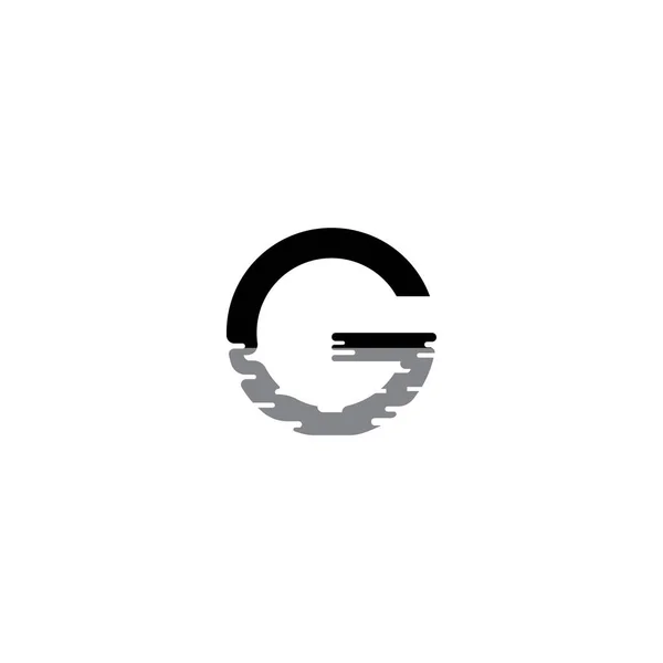 Písmeno Logo Šablona Vodní Stínování Vektorové Ilustrace Design — Stockový vektor