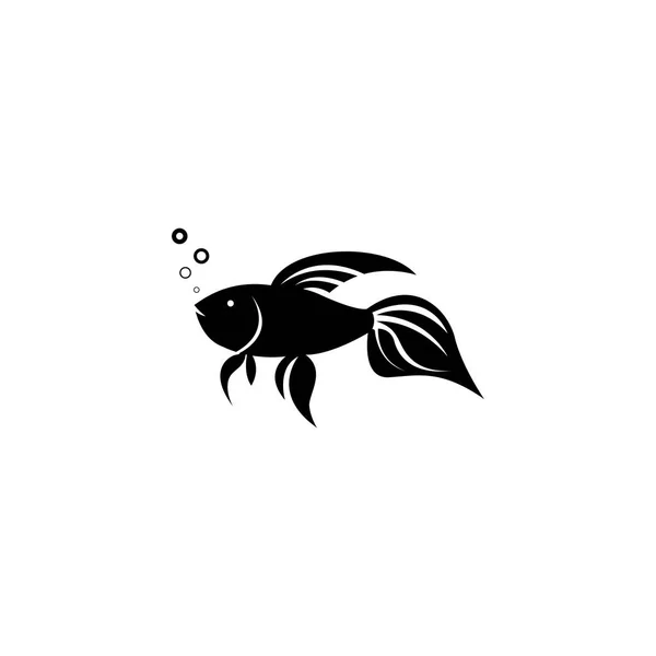 Ozdobné Ryby Logo Ikona Ilustrace Zvířecí Design Vektor — Stockový vektor