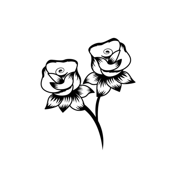 Çiçek Logosu Soyut Vektör Illüstrasyon Tasarımı — Stok Vektör