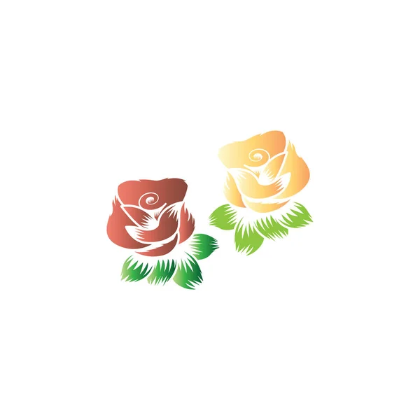 Icône Fleur Logo Conception Abstrait Couleur Vecteur Illustration — Image vectorielle