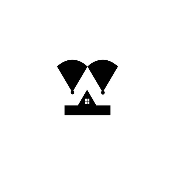 Літера Логотип Шаблон Будинку Ілюстрація Дизайн Абстрактний Вектор — стоковий вектор