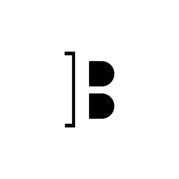 文字Bロゴテンプレート シンプルなデザインベクトル — ストックベクタ