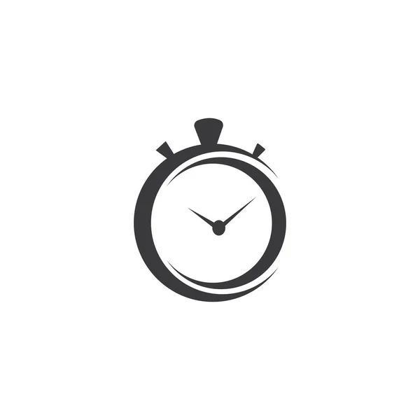 Cronômetro Logotipo Círculo Abstrato Design Simples Ilustração Vetorial — Vetor de Stock