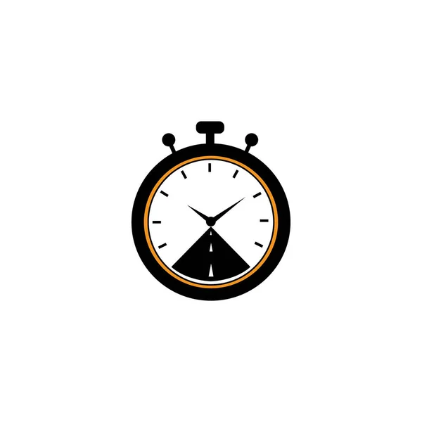 Stopwatch Icona Logo Illustrazione Strada Disegno Vettore Astratto — Vettoriale Stock