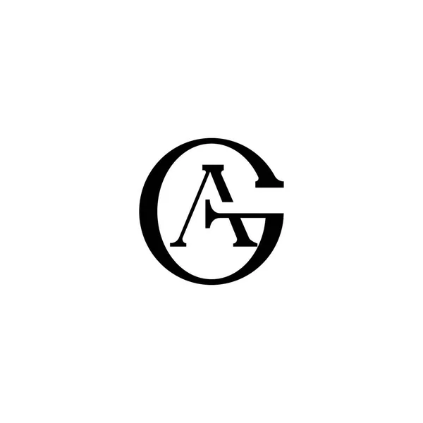 Agモノグラムロゴテンプレートデザインベクトル — ストックベクタ