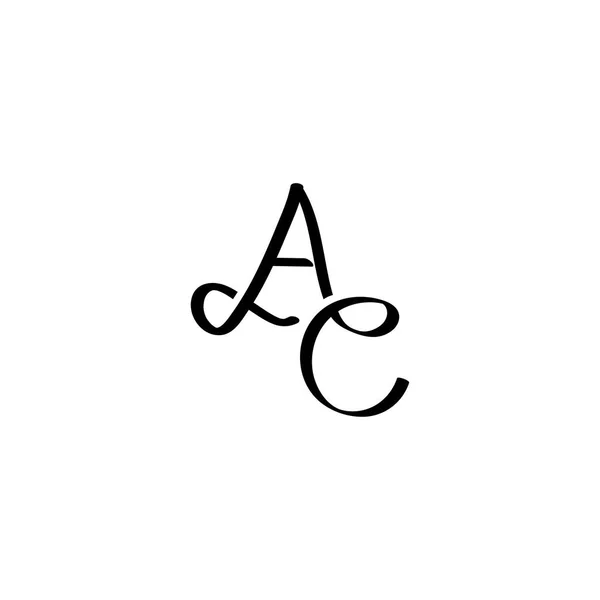 Acモノグラム初期ロゴテンプレートのデザインベクトル — ストックベクタ