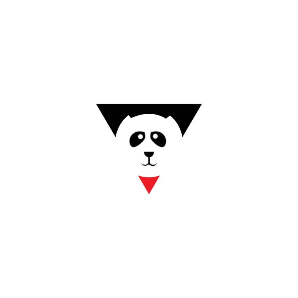 Panda Triangel Logotyp Mall Abstrakt Vektor Illustration — Stock vektor