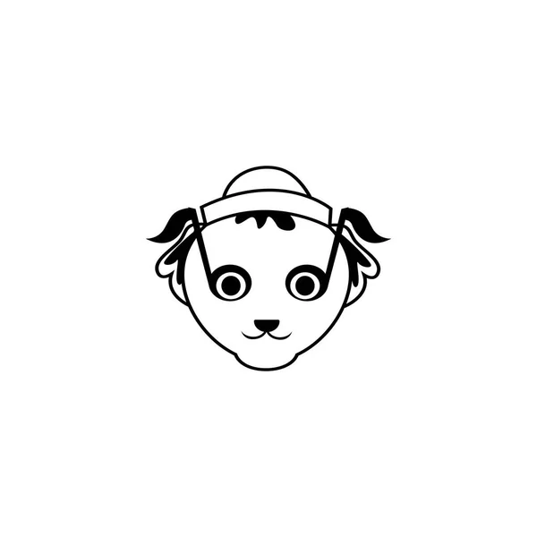 Disegno Dell Illustrazione Vettoriale Del Logo Musicale Del Panda — Vettoriale Stock