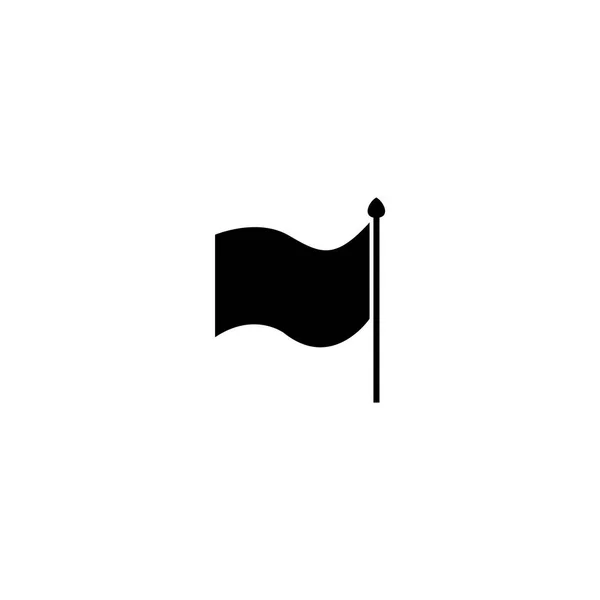 Flagge Icon Logo Design Schwarz Vektor Illustration — Stockvektor
