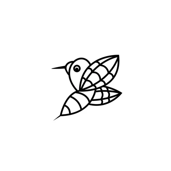 Spider Bee Logo Icon Line Illustration Design Vector — Stock Vector