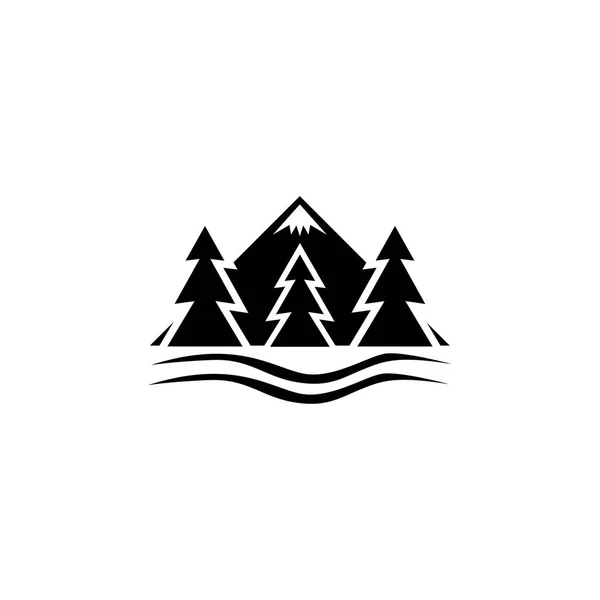Logotipo Montanhas Design Abstrato Ilustração Vetorial —  Vetores de Stock