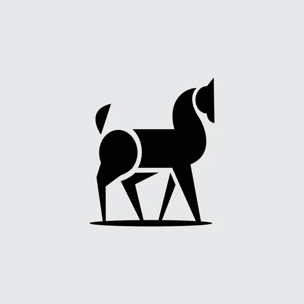 Pferd Symbol Logo Abstrakt Design Vektor Illustration — Stockvektor