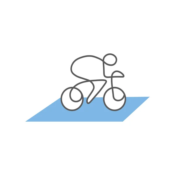 Illustrazione Del Vettore Progettazione Della Linea Della Bici — Vettoriale Stock