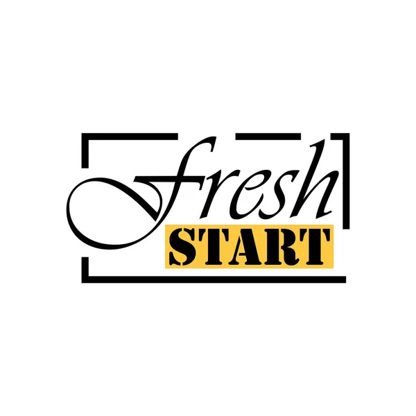 Quote Fresh Start Design Lettering Motivation Royalty Free Stock Vectors