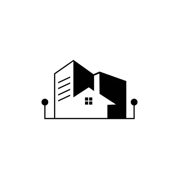 Будинок Архітектор Будівництво Логотип Дизайн Абстрактні Векторні Ілюстрації — стоковий вектор